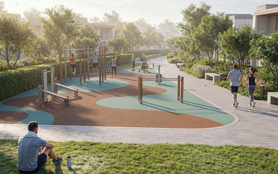 Outdoor fitness park